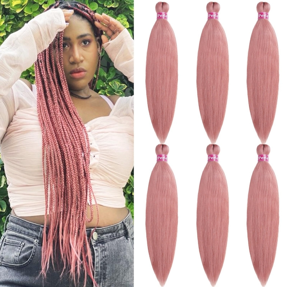 26"‎ Pre-Stretched Braiding Hair • Rose Gold • 6 Bundles Jumbo Kanekalon
